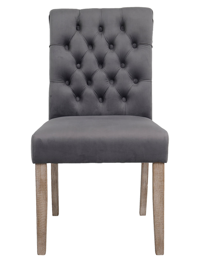 Button back dining online chairs grey