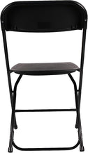 BTExpert Black Plastic Folding Chair Steel Frame Commercial High Capacity Event Chair lightweight Set for Office Wedding Party Picnic Kitchen Dining Church School Set of 6