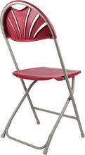 BTExpert Red Plastic Folding Chair Steel Frame Commercial High Capacity Event Chair lightweight Wedding Party Set of 8