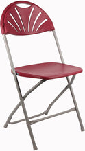 BTExpert Red Plastic Folding Chair Steel Frame Commercial High Capacity Event Chair lightweight Wedding Party Set of 8