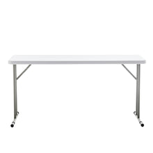 BTExpert 5-Foot - 60" long White Plastic Folding Seminar Training Table Portable 18" Wide narrow, 29" High, events indoor outdoor lightweight Set of 10
