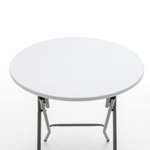 BTEXPERT White 32" Round 30" Height Folding Commercial Portable Banquet Card Plastic Coffee Dining Table for Wedding Party Coffee Event Home Kitchen Indoor Outdoor