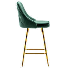 BTExpert Barstools Green Rahima Tufted Upholstered Modern Stool Bar Chair -One