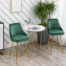 BTExpert Barstools Green Rahima Tufted Upholstered Modern Stool Bar Chair -One