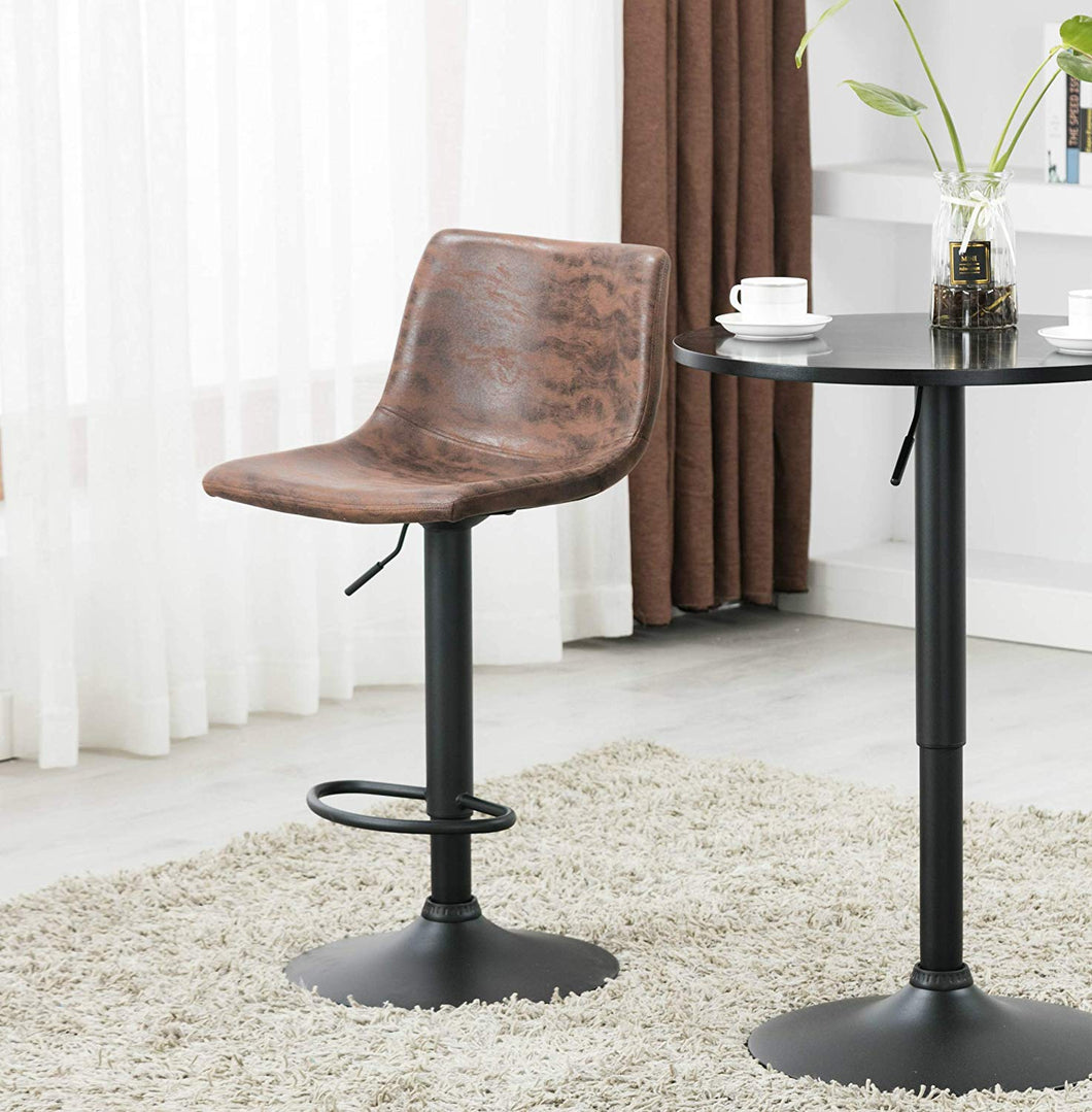 Rongbuk Round Bar Table Adjustable Table MDF Top with Black Meta ダイニングテーブル