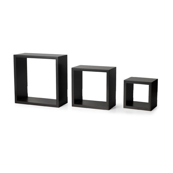 3-Cube Floating Decorative Organizer Wall Shelf with Ledges