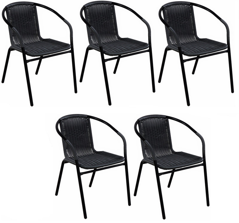 Black rattan indoor discount chair